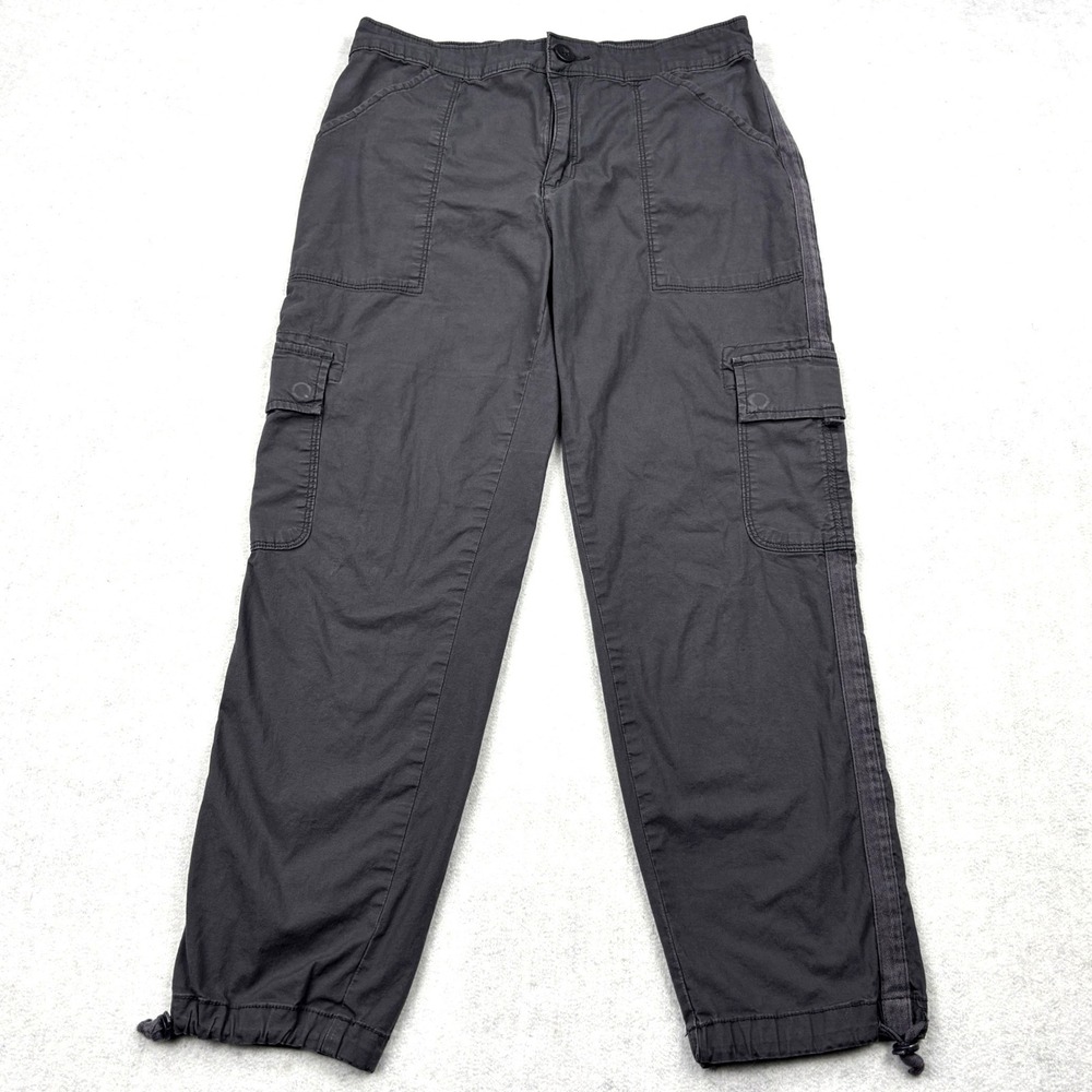 Sanctuary Social Standard Womens Small Cargo Pants Charcoal Gray Cinch Ankle S